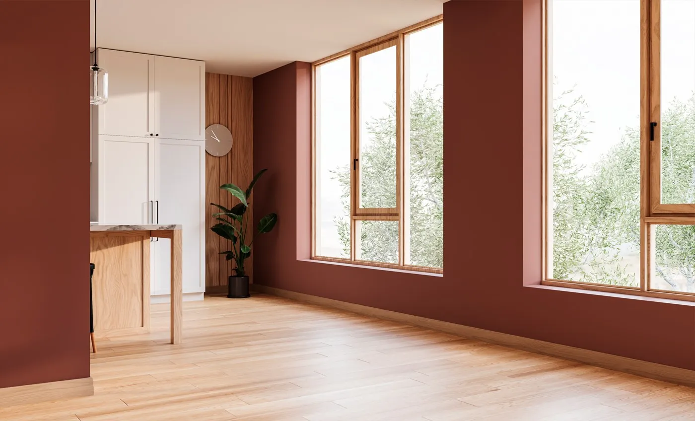 Wohnraum-Visualisierung mit Farbkonzept